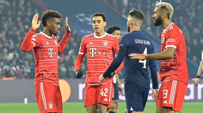 Kingsley Coman after a goal vs. PSG.